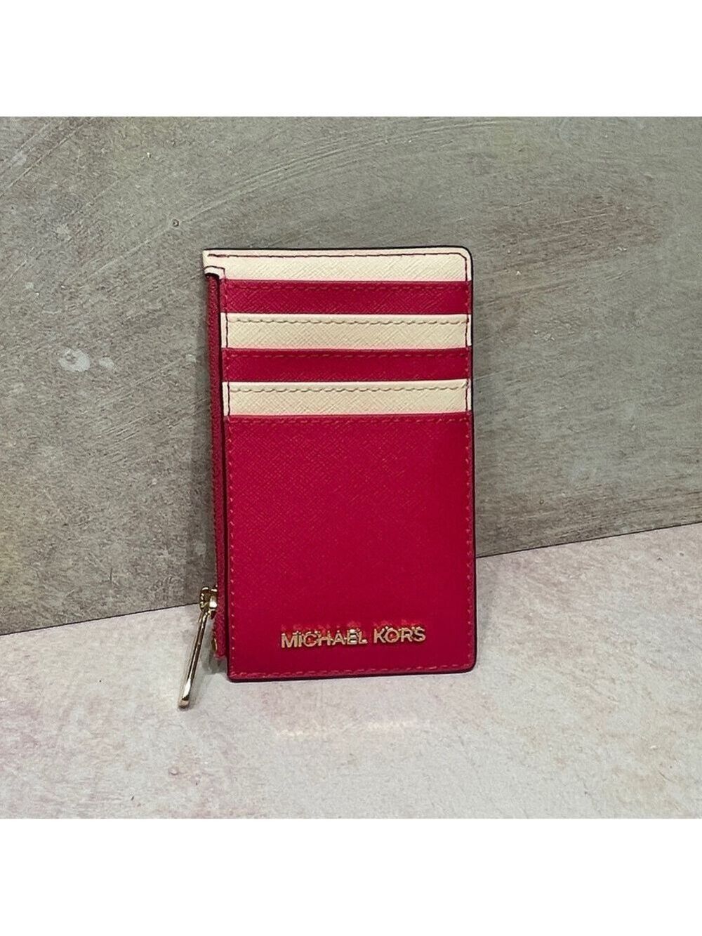 Michael Kors Large EW Chain Crossbody & Matching Wallet Electric Pink - Picture 7 of 9